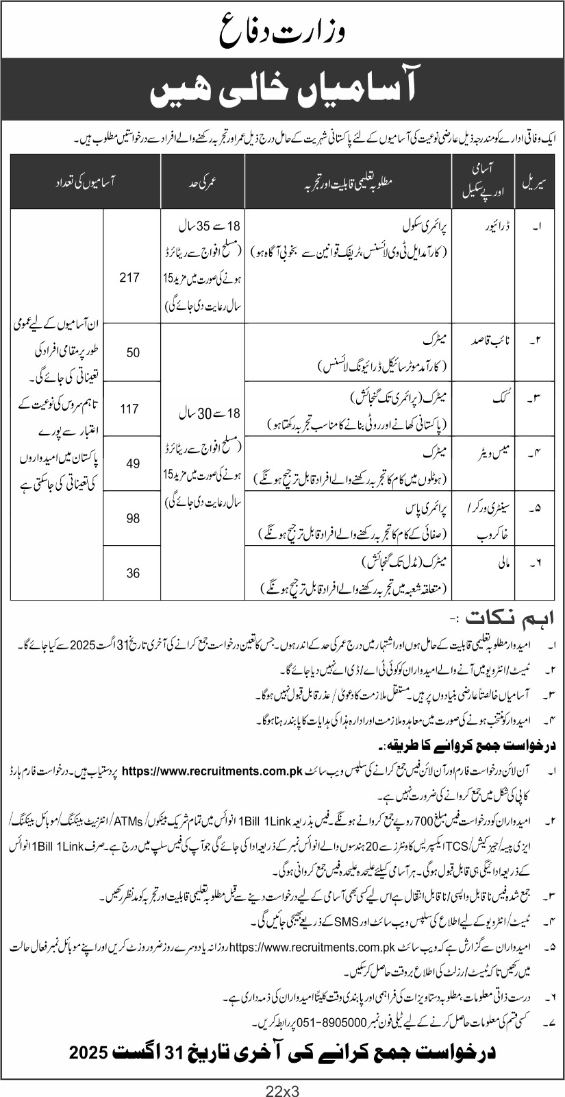  Latest MOD Jobs 2025 Ministry of Defence Online Apply