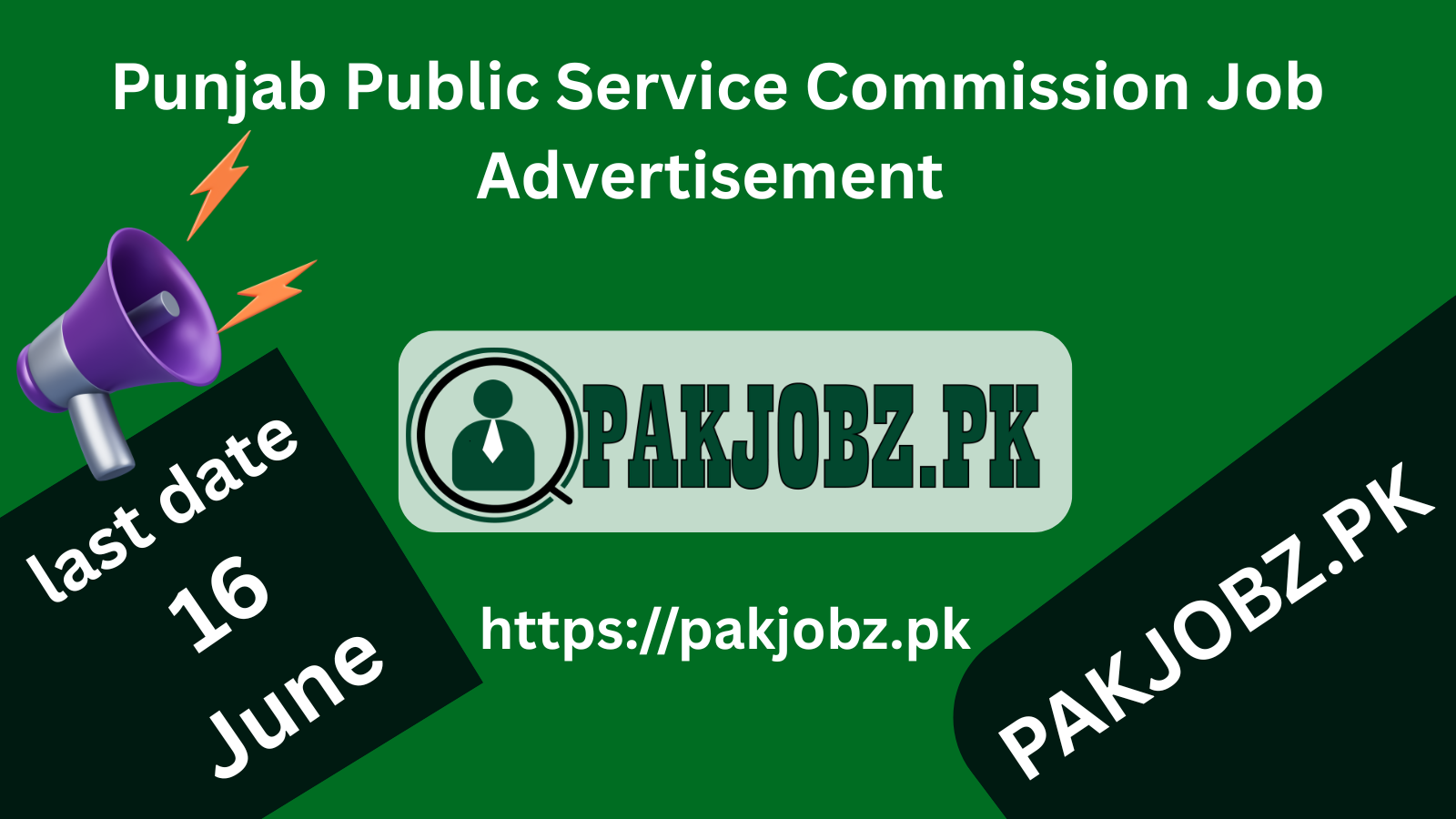 Punjab Public Service Commission Job Advertisement - June 1, 2025