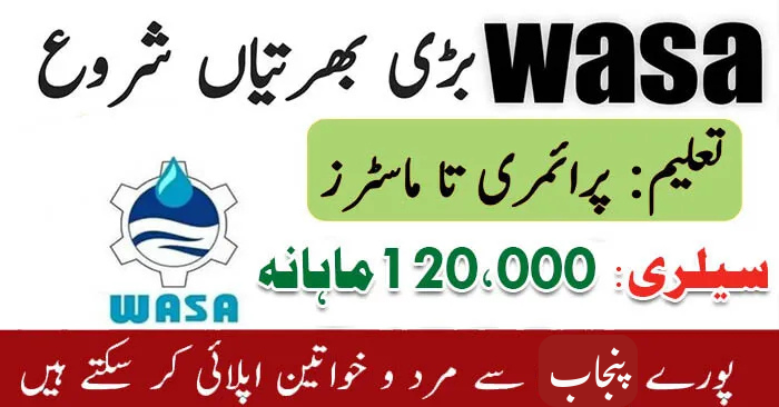 Punjab WASA PMU Jobs 2025 – Apply Online for Engineering, IT, Admin & Finance Posts