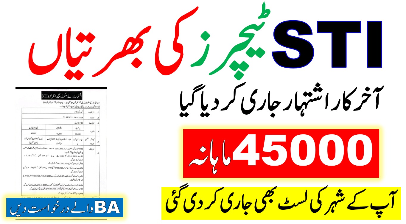  STI Jobs 2025 – School Teacher Interns Vacancies