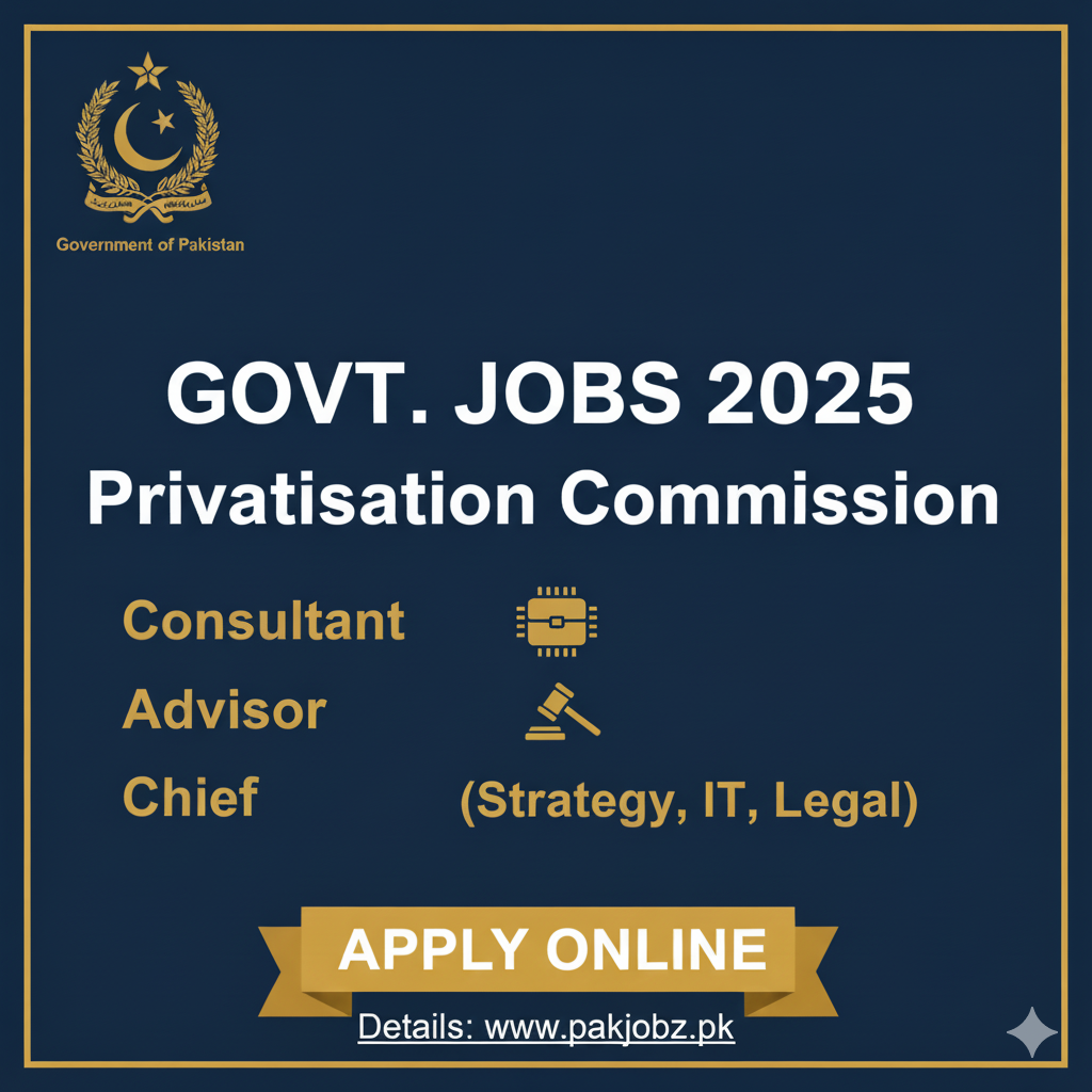  Privatisation Commission Pakistan job