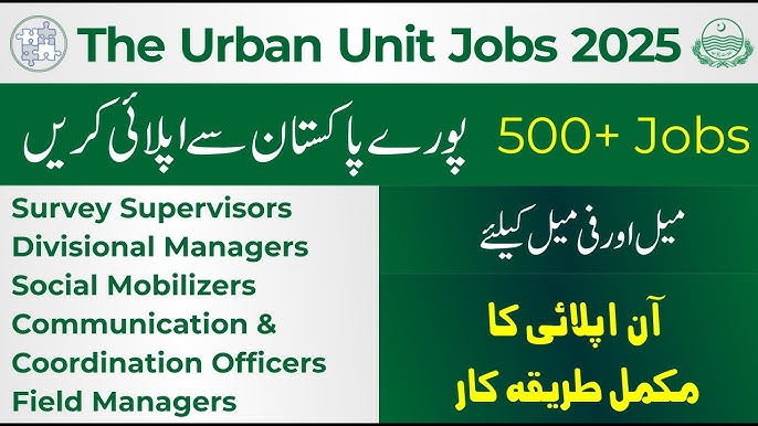  The Urban Unit Jobs April 2025 Apply Online Survey Supervisors, Field Managers & Others TUU Latest