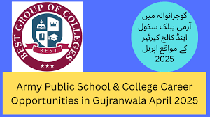  Job Openings at Army Public School & College Jinnah Campus