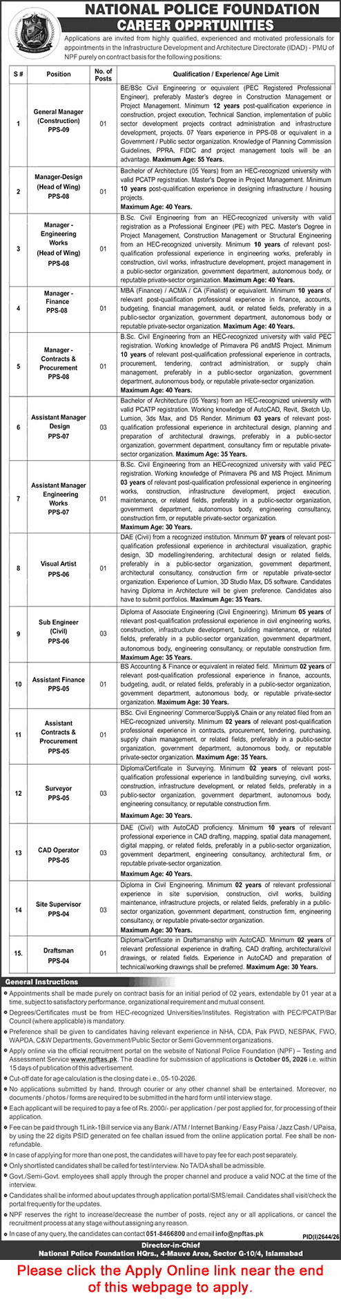 National Police Foundation NPF Jobs 2026 Apply Online - Original Advertisement