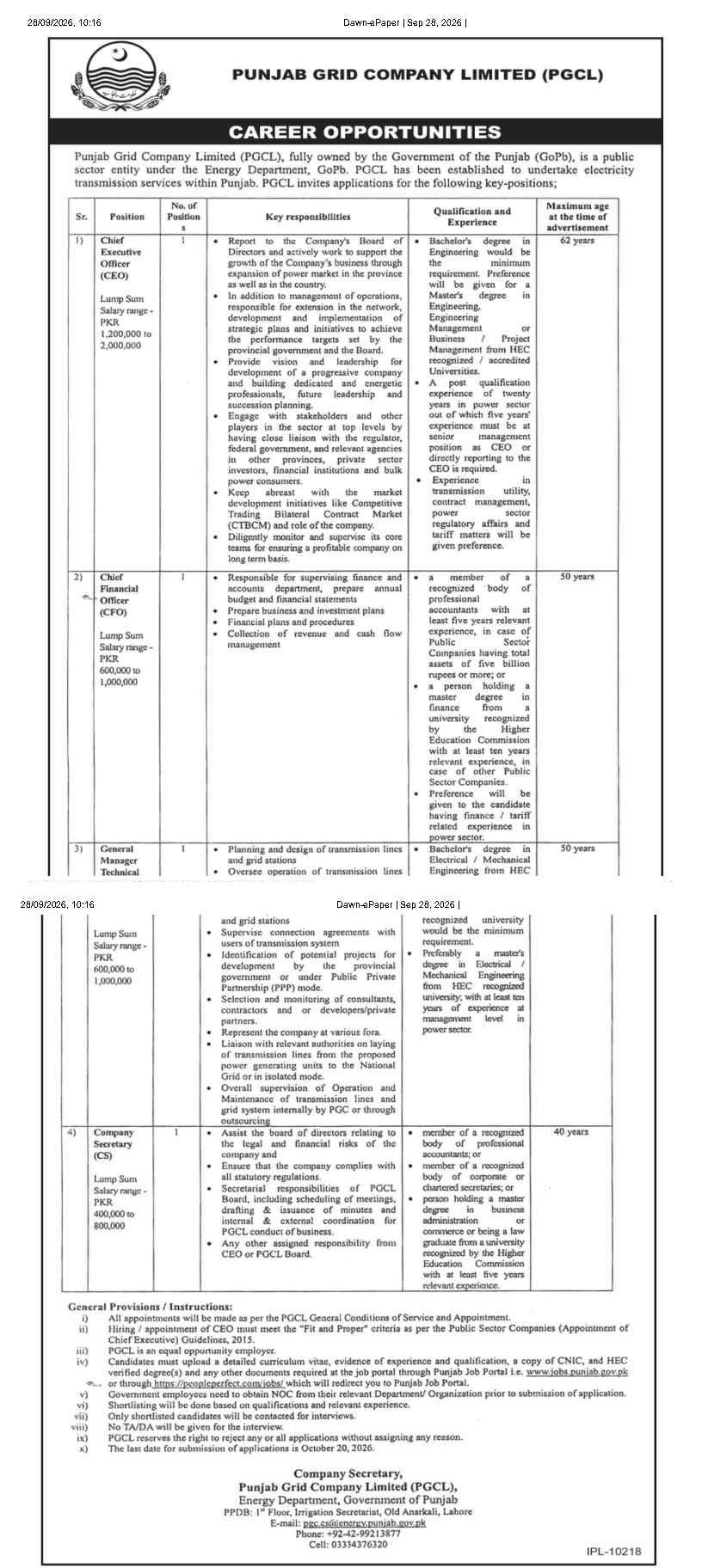 CRPD Punjab Assistant Director Jobs 2026 Apply Now - Original Advertisement