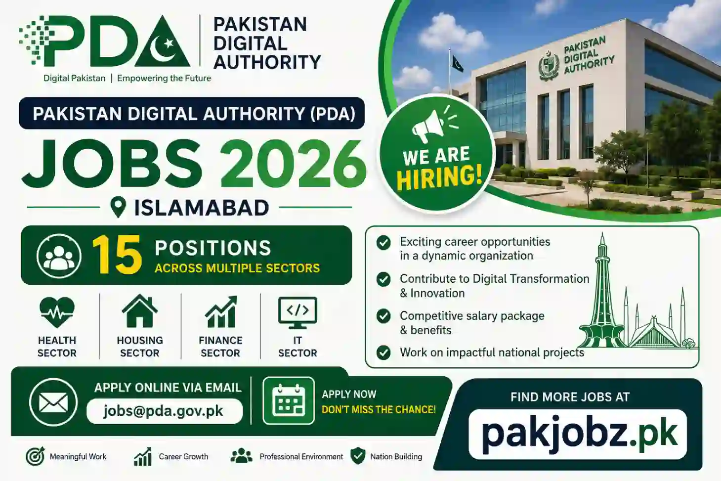 Pakistan Digital Authority PDA Jobs 2026 Apply Online