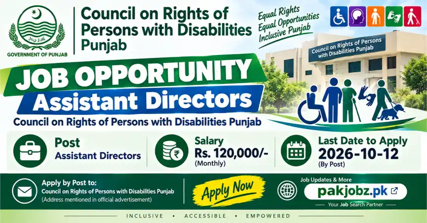 CRPD Punjab Assistant Director Jobs 2026 Apply Now - Job Poster