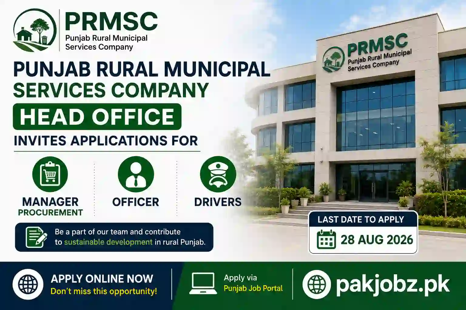 PRMSC Punjab Rural Water Supply Jobs 2026 - Apply Online