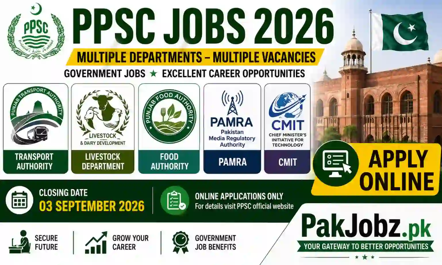 PPSC Jobs 2026 Transport Authority CMIT Apply Online