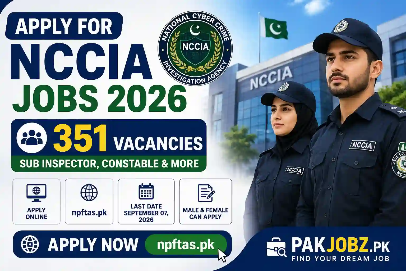 NCCIA Career Opportunities 2026 - 351 Posts Apply Online - Job Poster