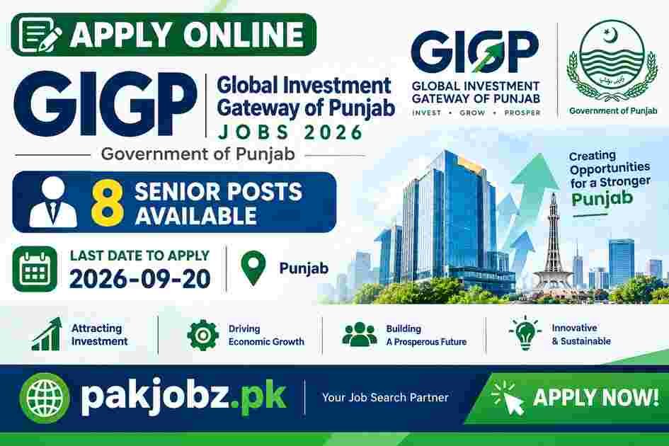GIGP Punjab Global Investment Gateway Jobs 2026 Apply - Job Poster