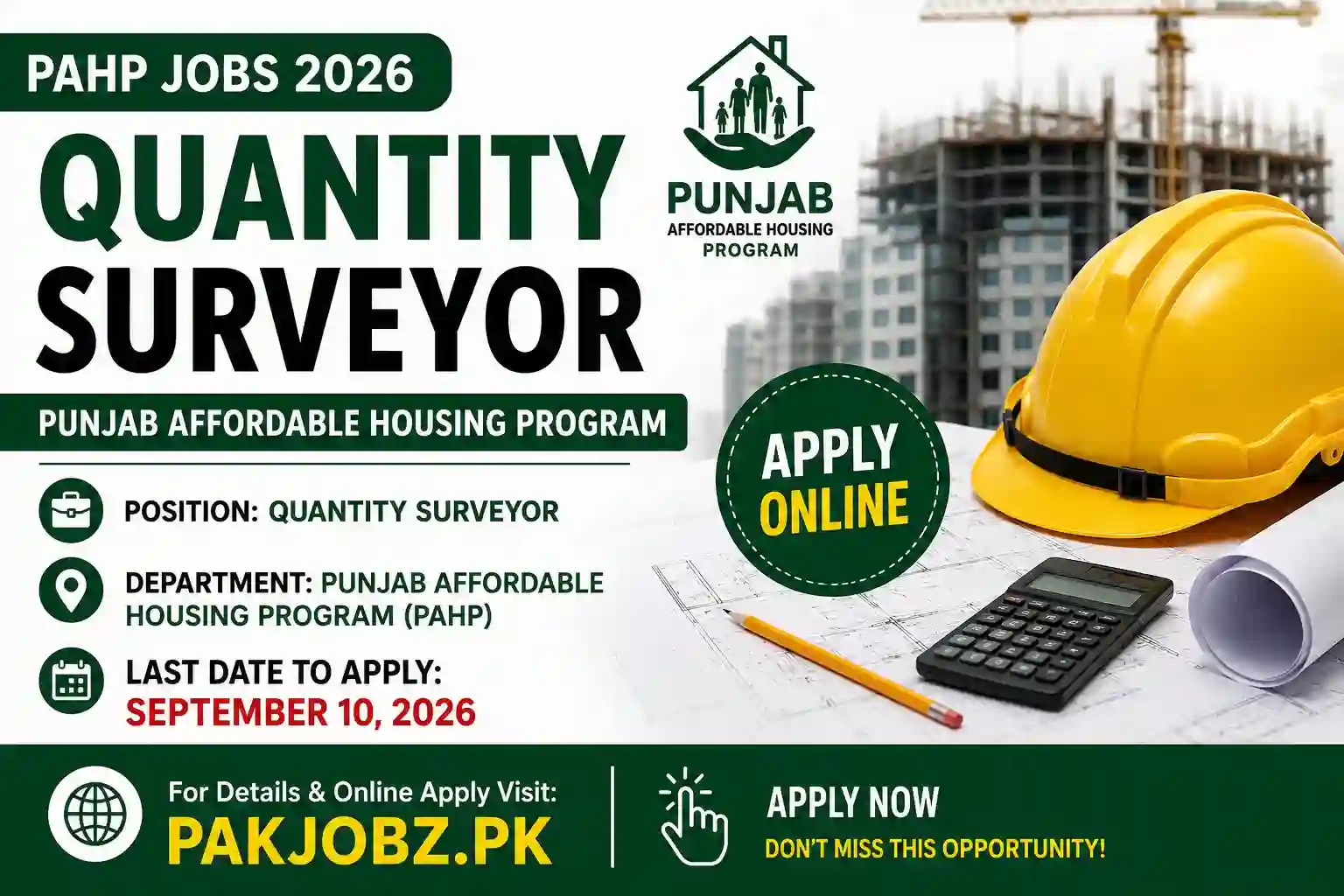 Punjab Affordable Housing Program Jobs 2026 Apply Online - Job Poster