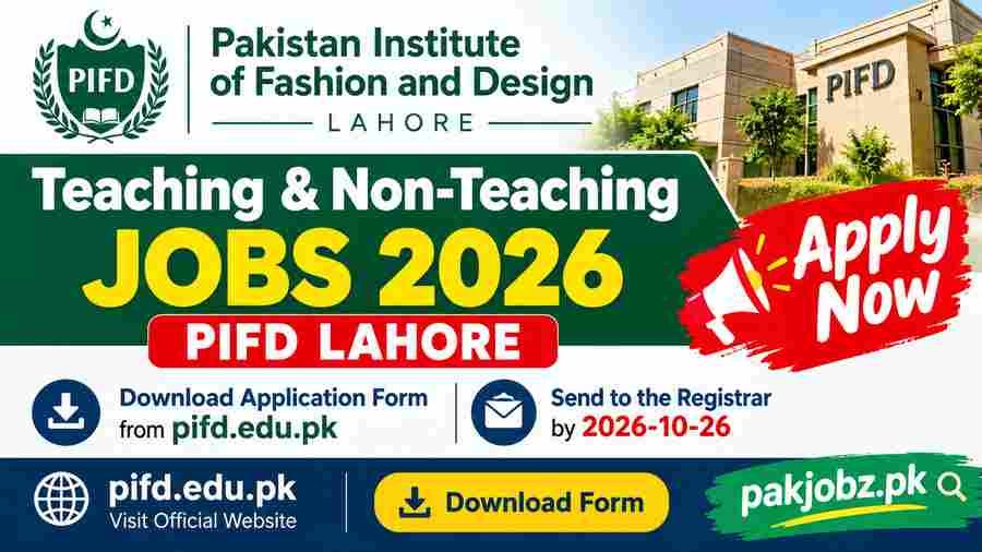 PIFD Lahore Teaching & Non-Teaching Jobs 2026 Apply Online - Job Poster