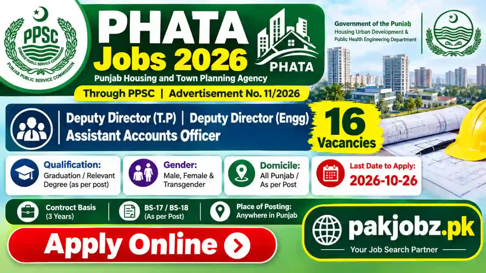 PHATA Deputy Director Jobs 2026 Apply Online Latest Jobs - Job Poster