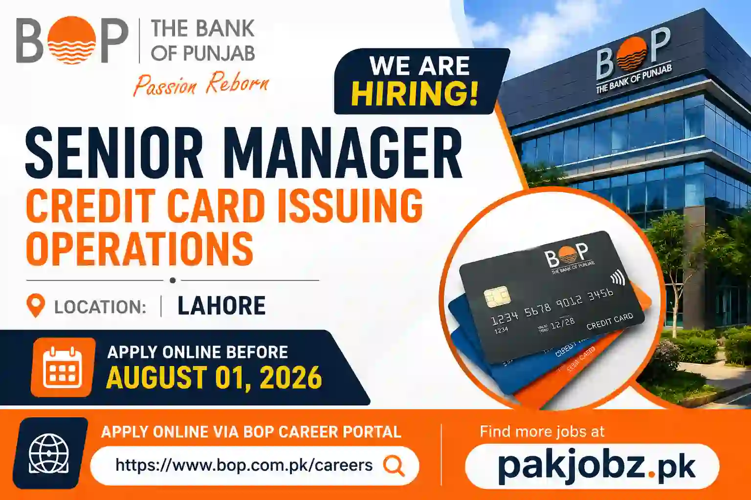 Bank of Punjab Credit Card Manager Jobs 2026 Apply Online