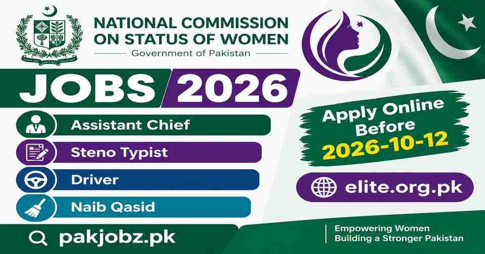 NCSW Jobs 2026 Assistant Chief Steno Typist Apply Online - Job Poster
