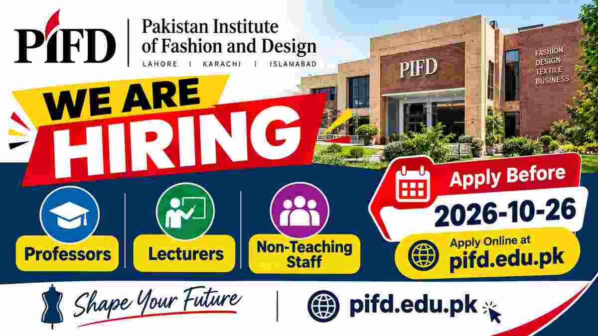 PIFD Lahore Jobs 2026 Teaching & Non-Teaching Apply Now - Job Poster